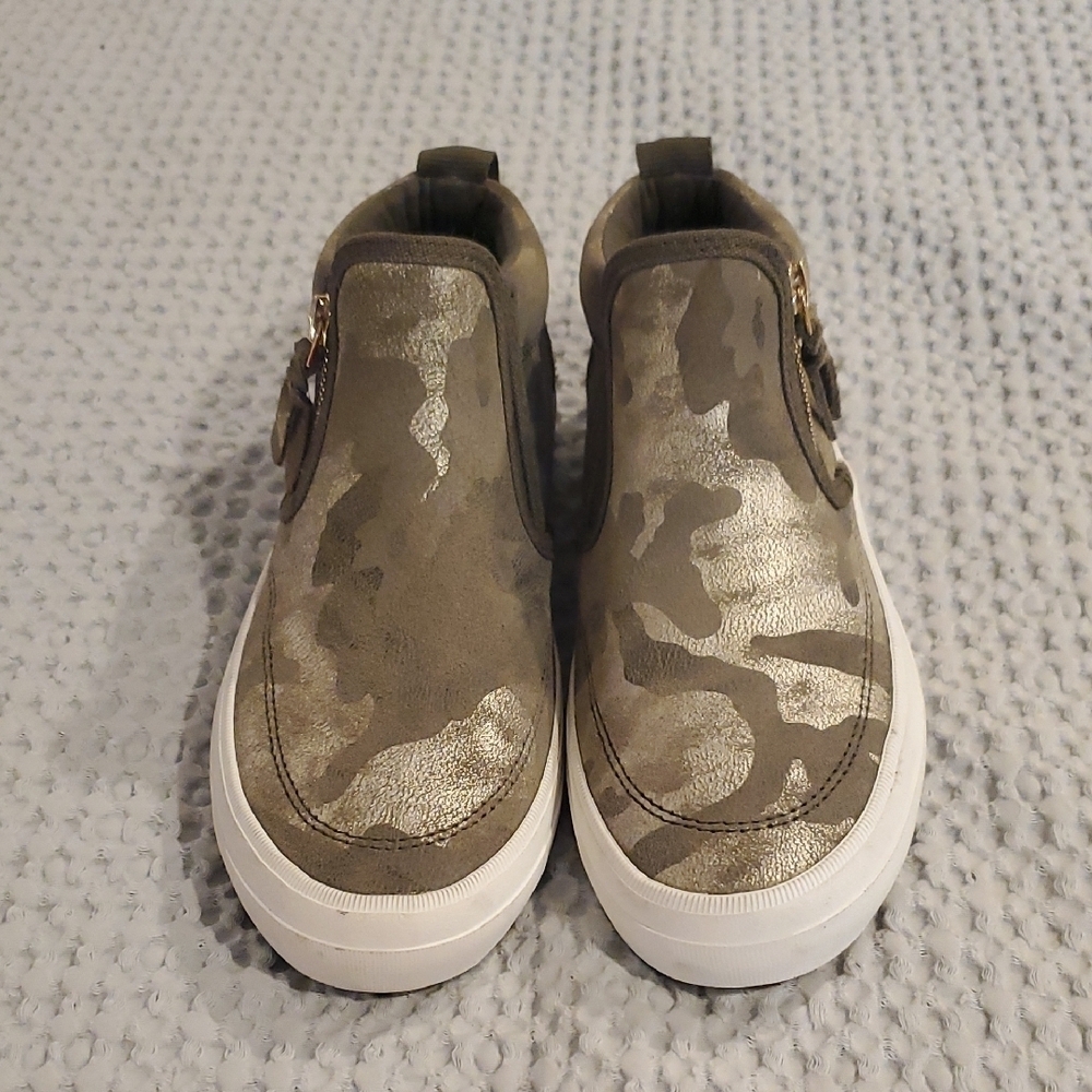 Sperry Gold and Silver Sneakers with Slip-On Design and Casual Style (51)